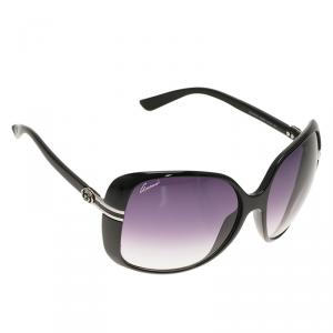 Pre Owned Gucci Black GG 3187 Square Sunglasses
