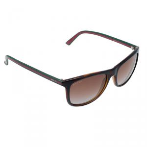 Pre Owned Gucci Brown GG 1055/S Rectangle Sunglasses