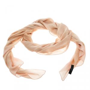 Pre Owned Gucci Pink GG Printed Silk Stole