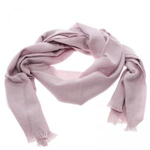 Pre Owned Gucci Purple Wool Guccisima Shawl