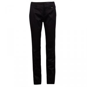 Gucci Black Cotton Straight Fit Trousers M