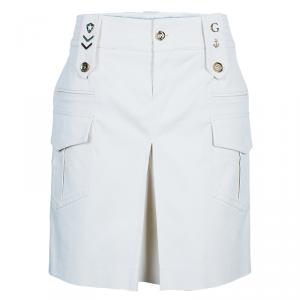Pre Owned Gucci Cream Two Pocket Skirt M