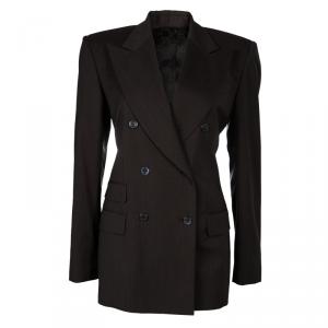 Pre Owned Gucci Grey/Brown Tailored Blazer M