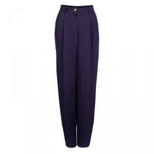 Pre Owned Gucci Purple Wide Leg Trousers M