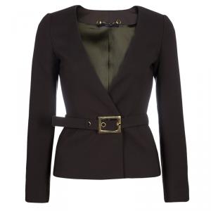 Gucci Olive Green Belted Blazer XS