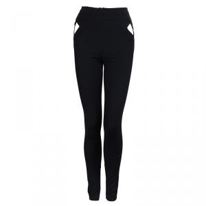 Gucci Black Cutout High Waist Detail Skinny Trousers XS