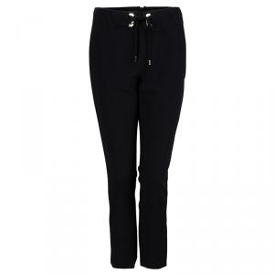 Pre Owned Gucci Black Drawstring Detail Tailored Pants S