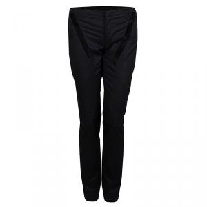 Gucci Black Geometric Paneled Trousers S