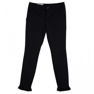 Gucci Black Frill Hem Trousers S