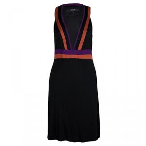 Gucci Black Knit Colorblock Sleeveless Dress M