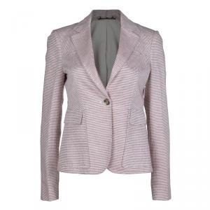 Gucci Red and White Patterned Blazer M