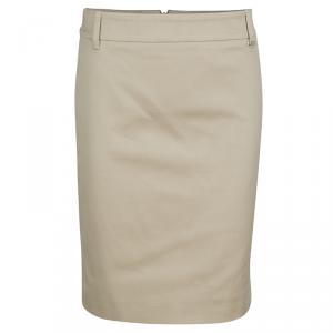 Pre Owned Gucci Beige Corduroy Skirt S