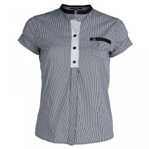 Gucci Monochrome Striped Short Sleeve Top S