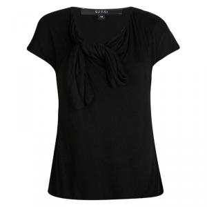 Gucci Black Knit Front Knot Tie  Detail Top M