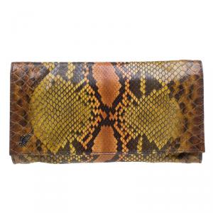 Gucci Multicolored Python Journal Clutch