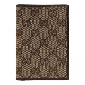 Pre Owned Gucci Beige Guccissima Canvas Bi Fold Wallet 