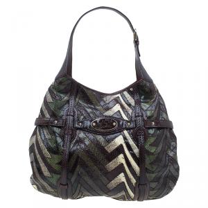 Pre Owned  Gucci Multicolor Python Limited Edition 85th Anniversary Hobo Bag