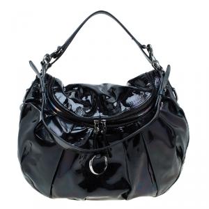 Pre Owned Gucci Multicolor Patent Leather Medium Icon Bit Shoulder Bag