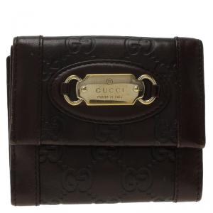 Gucci Brown Guccissima Leather French Wallet