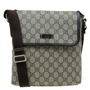Pre Owned Gucci Beige GG Supreme Coated Canvas Messenger Bag