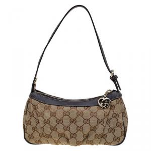 Pre Owned Gucci Beige GG Canvas Lovely Cosmetic Case