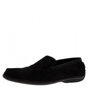 مملوكة مسبقًا Gucci Black Guccissima Suede Loafers Size 37