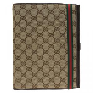 Pre Owned Gucci Beige Guccissima Canvas and Leather Agenda