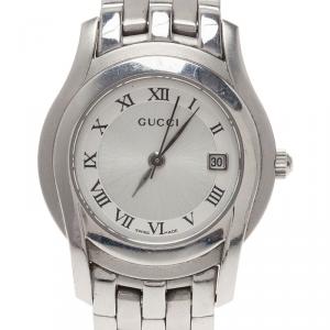 Gucci Silver Stainless Steel 5500L Women's Wristwatch 24MM