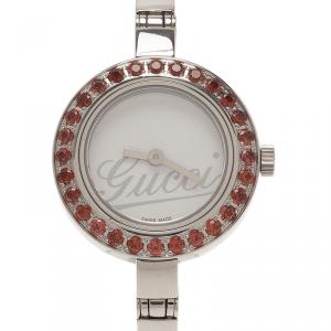 Gucci White Stainless Steel 105 Women's Wristwatch 25MM