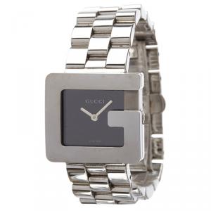 Gucci Black Stainless Steel 3600L Women's Wristwatch 23MM