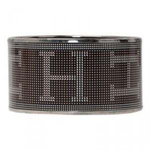 Pre Owned Hermes Printed Extra Wide Enamel Bangle Bracelet
