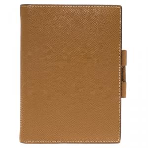 Pre Owned Hermes Brown Epsom Leather Agenda/Notebook PM