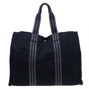 Pre Owned Hermes Black Canvas Fourre-Tout Tote  GM