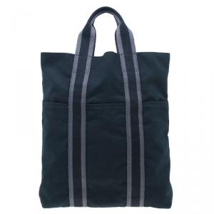 مملوكة مسبقًا Hermes Black Canvas Fourre-Tout Shopping Bag Tote