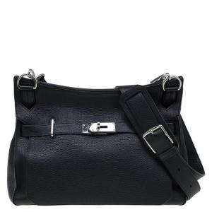 Pre Owned Hermes Black Taurillon Clemence Leather Jypsiere 34 Bag