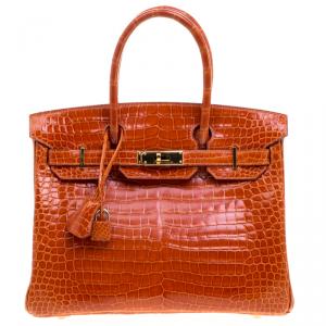 Hermes Fauve Porosus Crocodile Gold Hardware Birkin 30 Bag