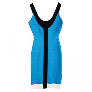 Herve Leger Atlantis Blue Tasha Bandage Dress XXS