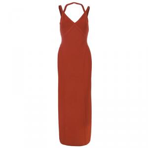 Herve Leger Vintage Tangerine Bandage Gown L