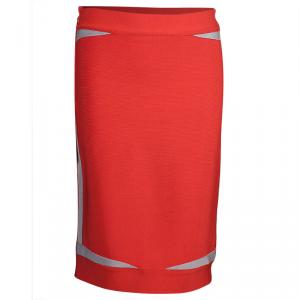 Herve Leger Red Bandage Skirt M