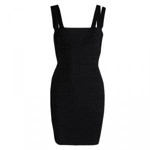 Herve Leger Black Sleeveless Bandage Dress XS