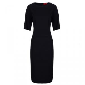 Hugo by Hugo Boss Black Koletta Short Sleeve Dress L