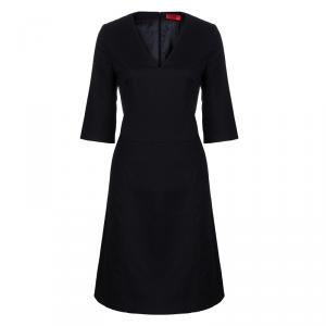 Hugo by Hugo Boss Black Wool Dress M