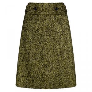 Hugo By Hugo Boss Yellow Textured Knit Regilla Skirt M