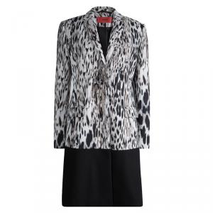 Hugo By Hugo Boss Monochrome Animal Print Coat M