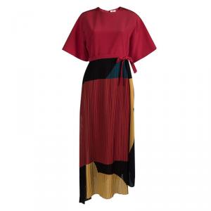 Issa Muticolor Colorblock Wrap Gabriella Maxi Dress M