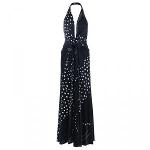 Issa London Monochrome Halterneck Maxi Dress M