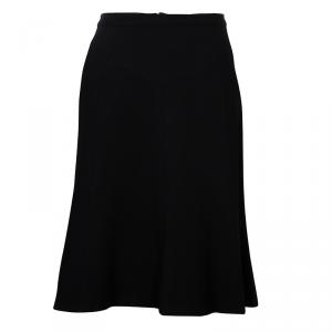 Jason Wu Black Knit Knee Length A-Line Skirt  L