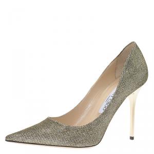 مملوكة مسبقًا Jimmy Choo Gold Lamé Abel Pointed Toe Pumps Size 39