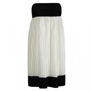 Joseph Monochrome Strapless Lace Alicia Dress M