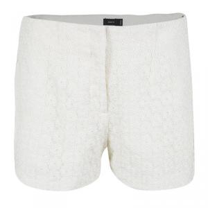 Joseph Cream Wren Embroidered Tulle Shorts M